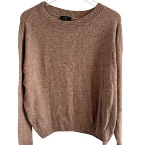 Woolen Bloom Wool Blend Cozy Pullover Long Sleeve Sweater